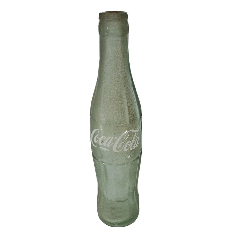 Coca Cola COKE Green Glass Bottle Vintage 66-13 Enid Oklahoma 10 oz Collectible